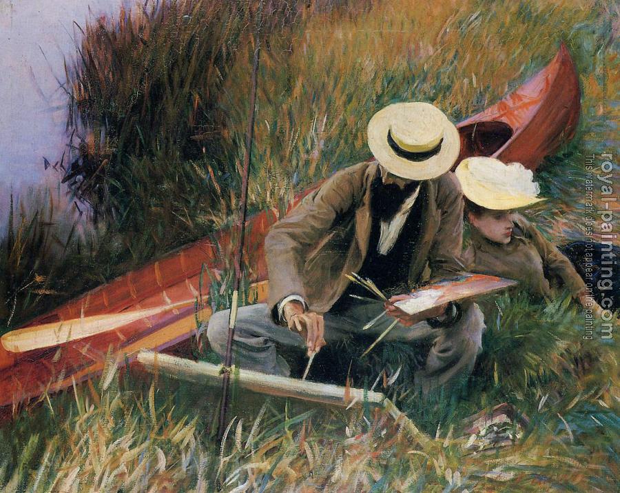 John Singer Sargent : Paul Helleu Sketching with his Wife